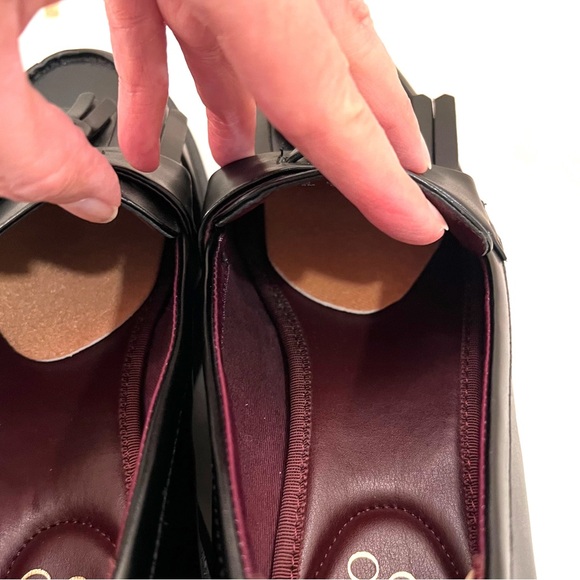 Franco Sarto Balin Black Chunky Loafers with Tassels - Picture 7 of 8